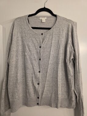 H&M Light Gray Button-Up Women's Cardigan